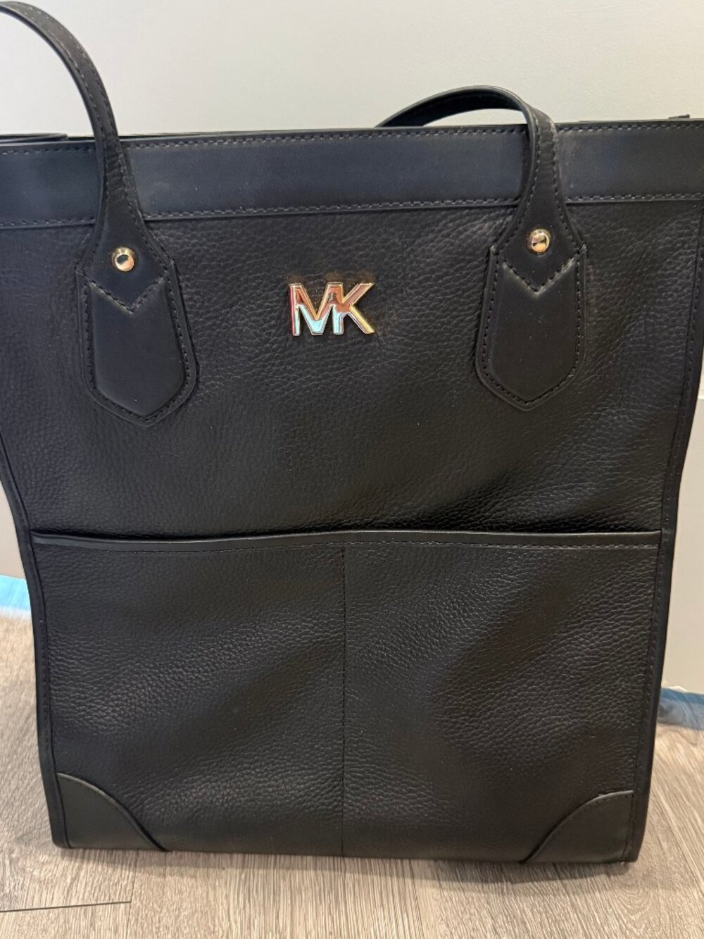 Michael Kors Black Leather Tote Bag